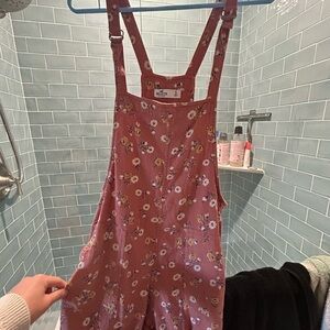 Wild Fable Pink Floral Overalls